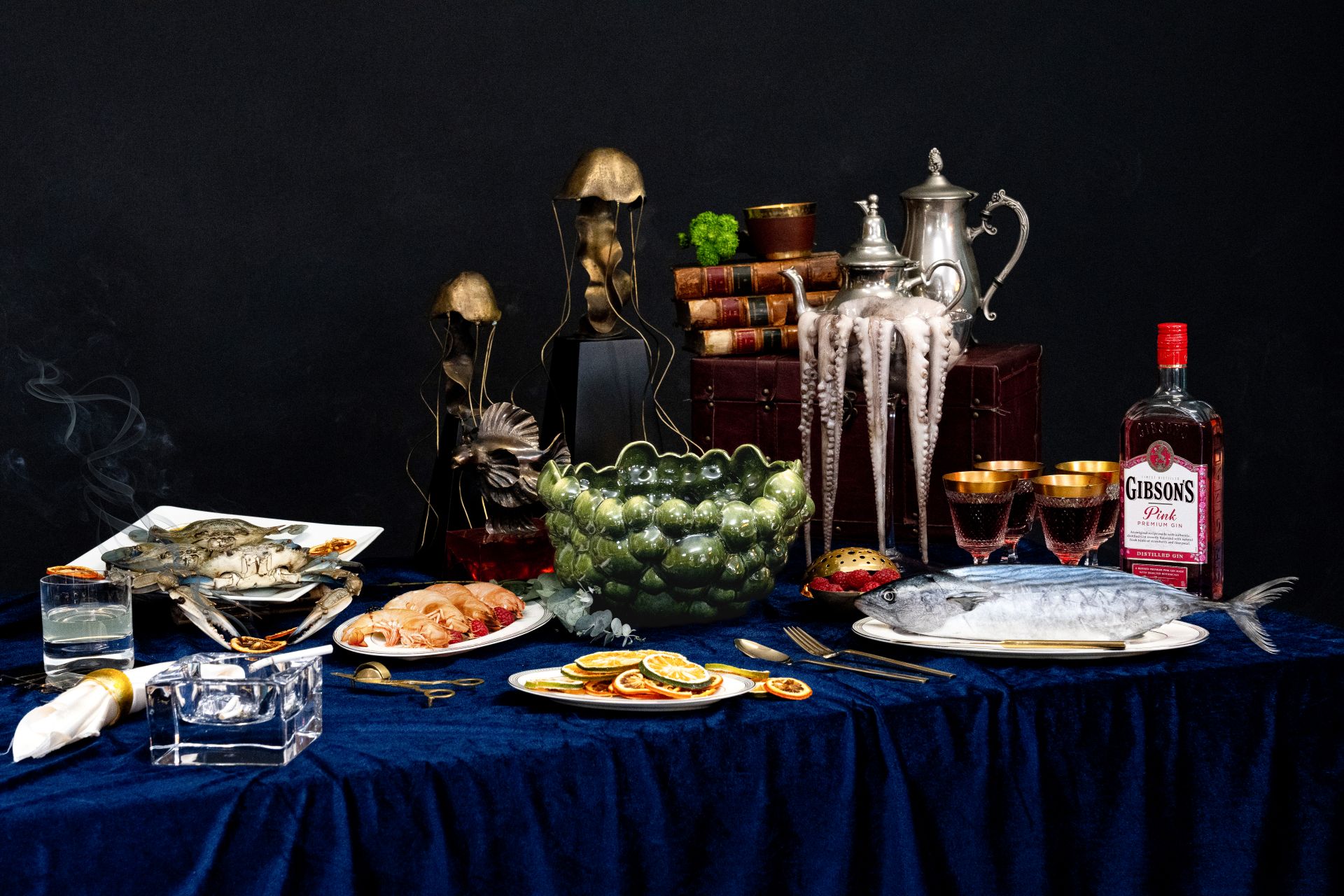 ZIYARET-SOFRASI-ZUMRUT-YESIL-BANQUET-TABLE-BUBLE-VASE